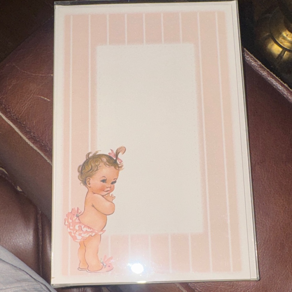 Pink Baby Illustration Art Print - Unbranded